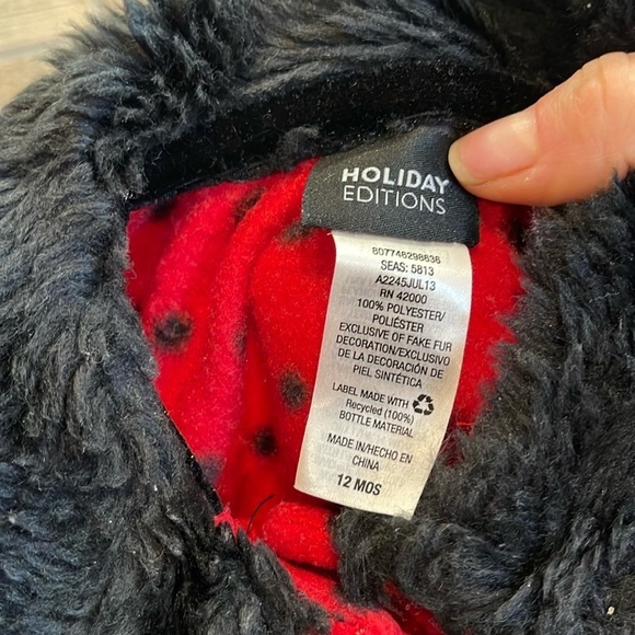 Holiday Editions Baby Girls Red Coat Polka Dots Scotty Dog Size 12 months - Picture 4 of 4